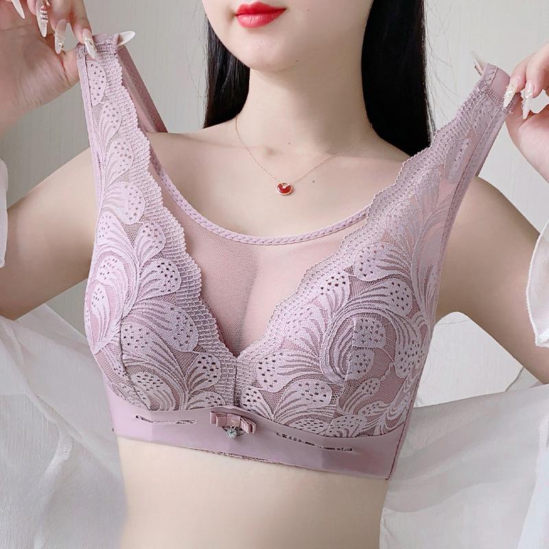 Anti Sagging Bra Women's Summer Strapless Thin Cup Style Plus Size No Steel Ring Bra
