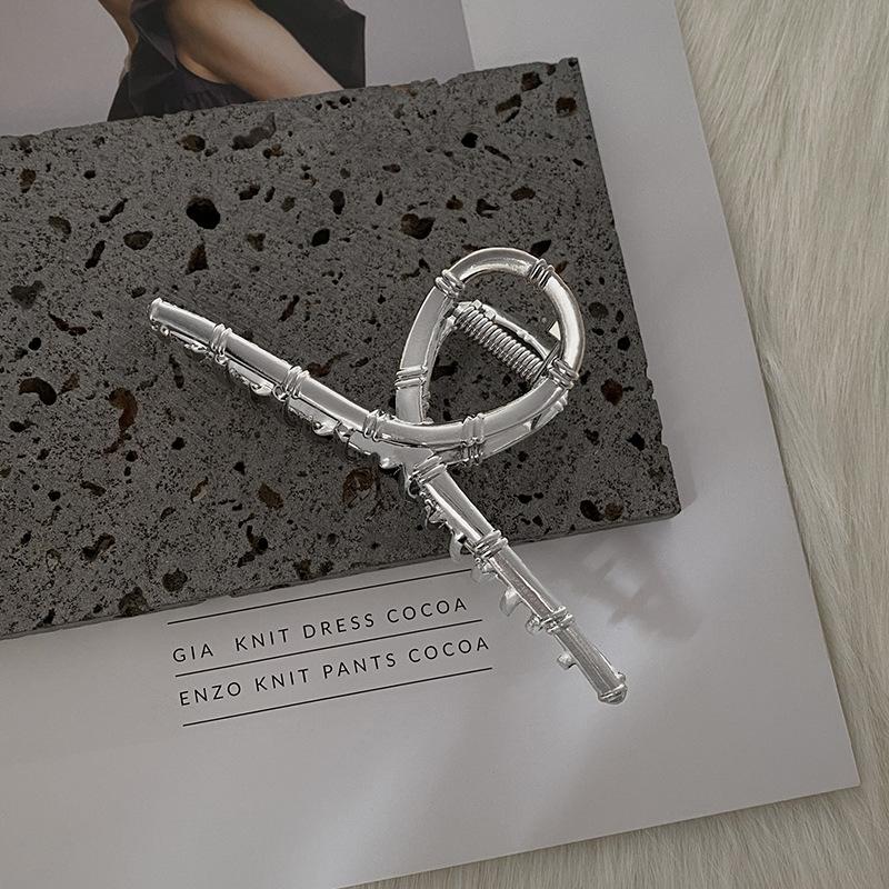 Ruoshui Woman Novelty Irregular Hairpins Punk Style Metal Silver Hair Claws Barrettes Women Hair Accessories Hair Clips Hairgrip