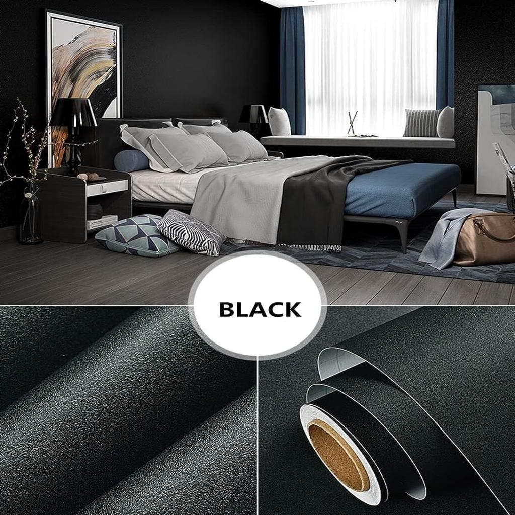 1PC 55CM  Wide Industrial Wind Self-adhesive Wallpaper Cement Gray Sticker Waterproof Retro Old Mottled Dark Gray Wallpaper