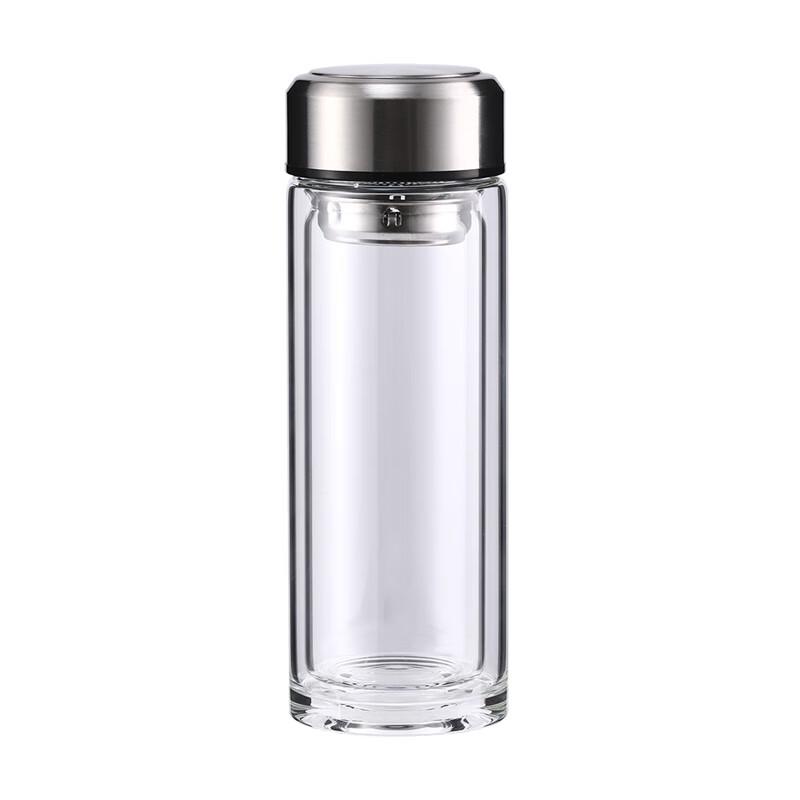 Jingdong Zhizao 360ml Double-Layer High Borosilicate Glass Tea Cup