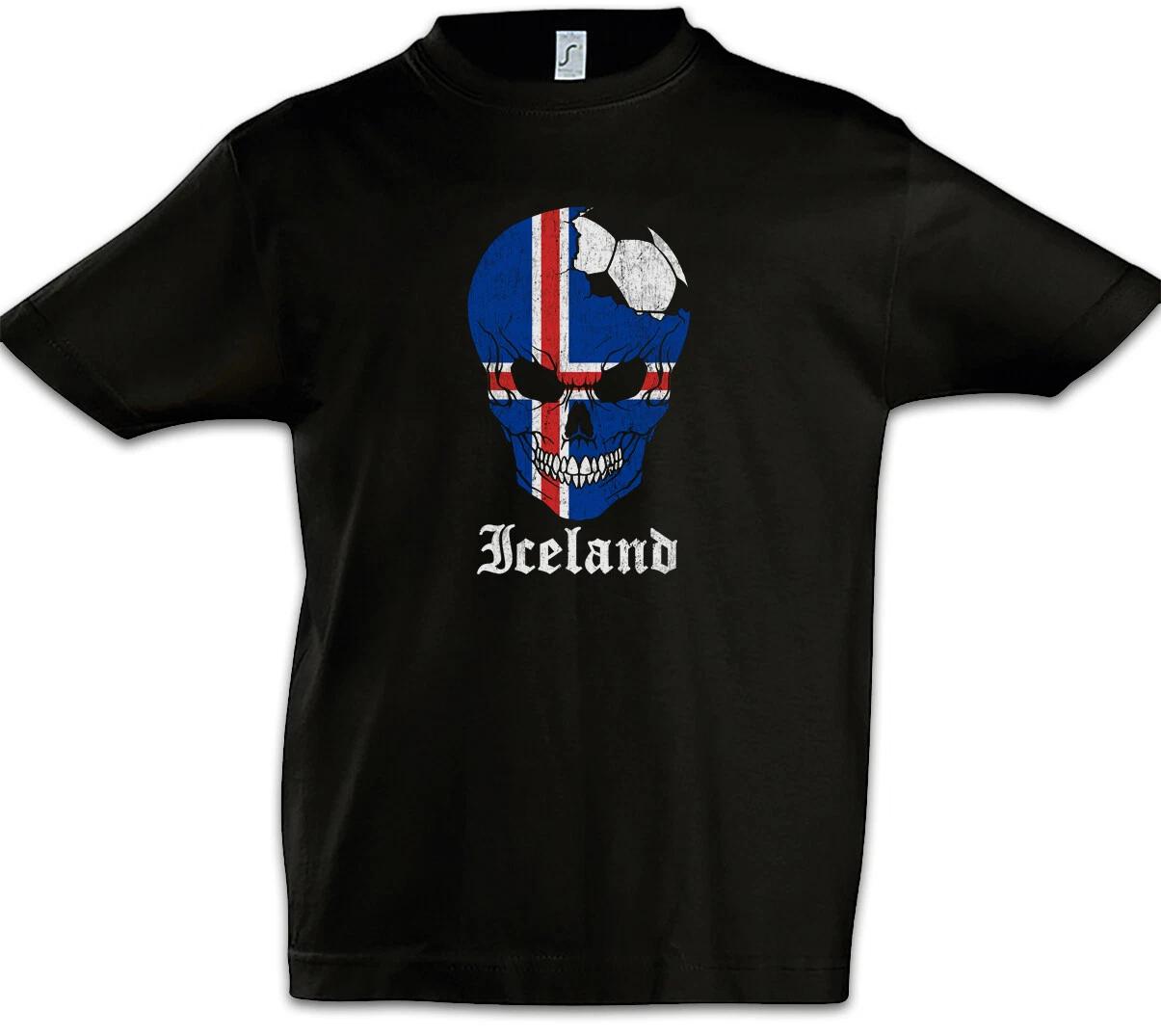 Iceland Football Skull I Kids Boys kids boys T-Shirt Icelandic Flag Football Iceland 120