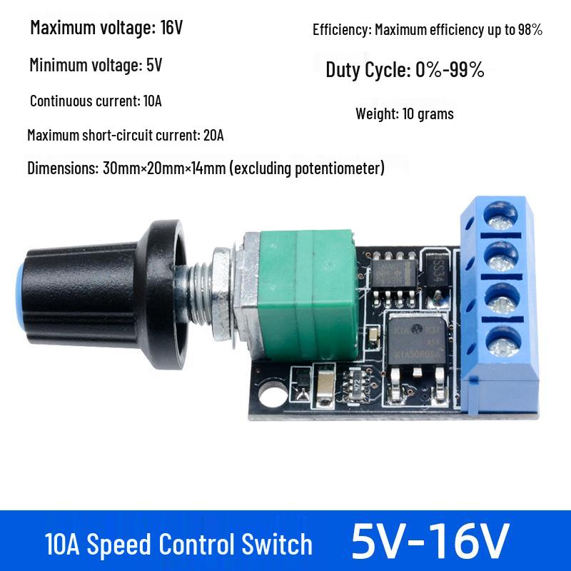 3V-35V PWM DC Motor Speed Controller & LED Dimmer Module, 2A-10A