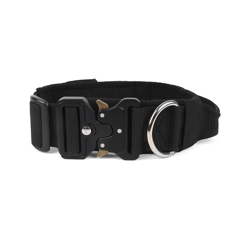 Heavy Duty Dog Collar Medium To Large Breeds Anti-Pull Tactical Nylon With Adjustable Buckle Multiple Colors Sizes