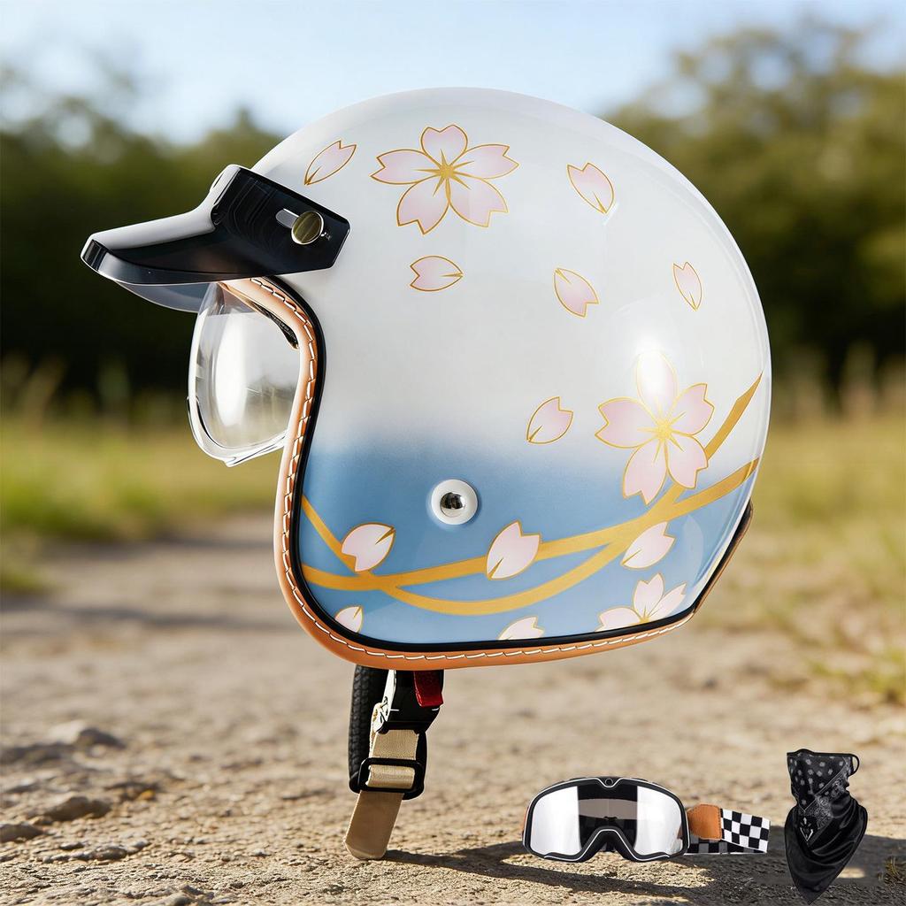 Unisex American Cruiser 3/4 Motorcycle Helmet