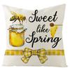 Pillow Farm Sunflower Pillow Cover Happy Summer Thanksgiving Car Waist Support Cushion Home Pillow Cover