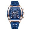 New Military Watches For Men Luxury Silicone Sport Square Chronograph Watch Fashion Business Waterproof Quartz Wristwatch