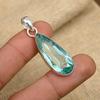 Erstaunlicher Aqua-Apatit-Edelstein, handgefertigter Schmuckanhänger aus 925er Sterlingsilber für Sie