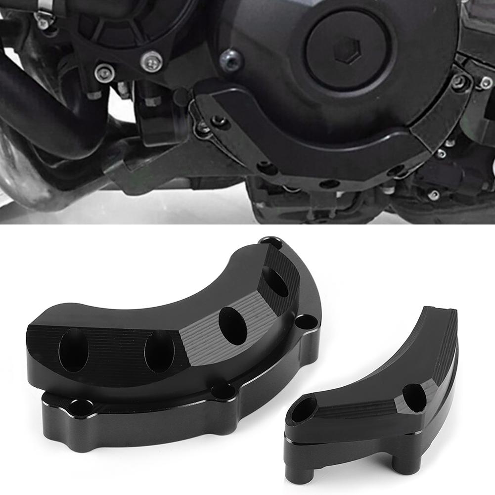 Motorcycle Engine Case Saver Crash Pad Frame Sliders Protector Fit for Yamaha MT‑09 FJ‑09 XSR900Black