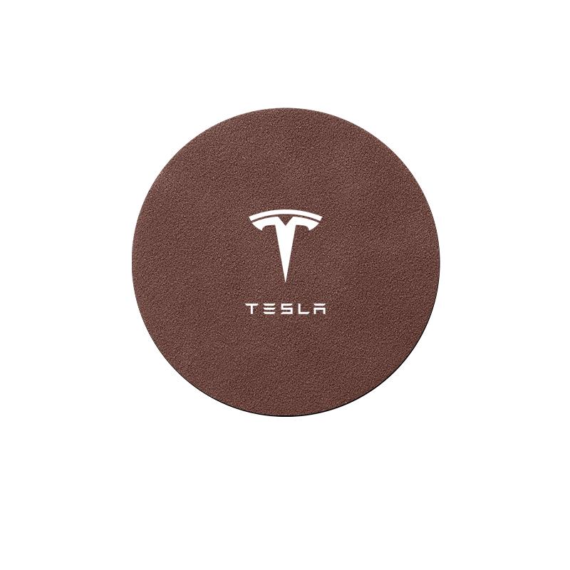 1/2pcs Car Anti Slip Insert Cup Coasters Car Accessories For Tesla Model 3 Model X S 2016-2020 Decals TM3 TMX TMS Decal
