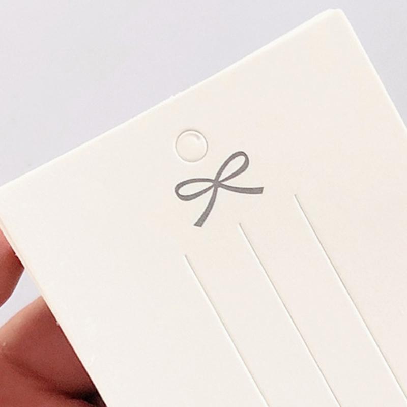 50Pcs Bow Hair Clip Card Jewelry Packaging Bag Card Paper Display Card For Necklaces Bracelets Studs Earring Packaging Cardboard
