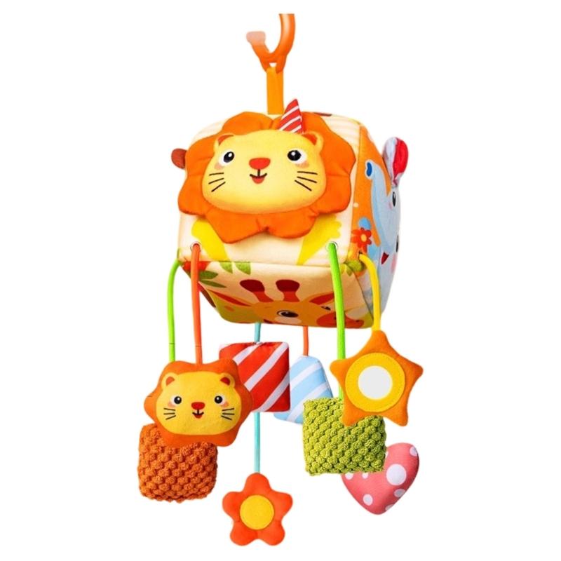 Multiuse Baby Stroller Accessory Wind Chime Crib Mobile Hanging Rattle Toy Cartoon Sensory Developmental Toy For Infant