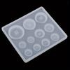 Knopfform mit Lochform Antihaft-Kunstform Dekoration Kuchen Backwerkzeuge DIY Silikonform Harzknopf