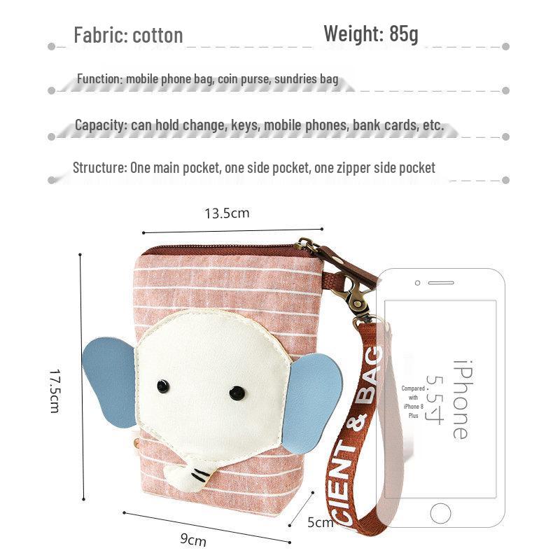 Three-Color Patchwork Mini Canvas Handbag for Women - Cute 6-Inch Phone Bag