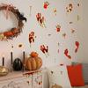 Halloween Luminous Blood Handprints Footprints Wall Sticker Background Holiday For  Home Decor Accessory