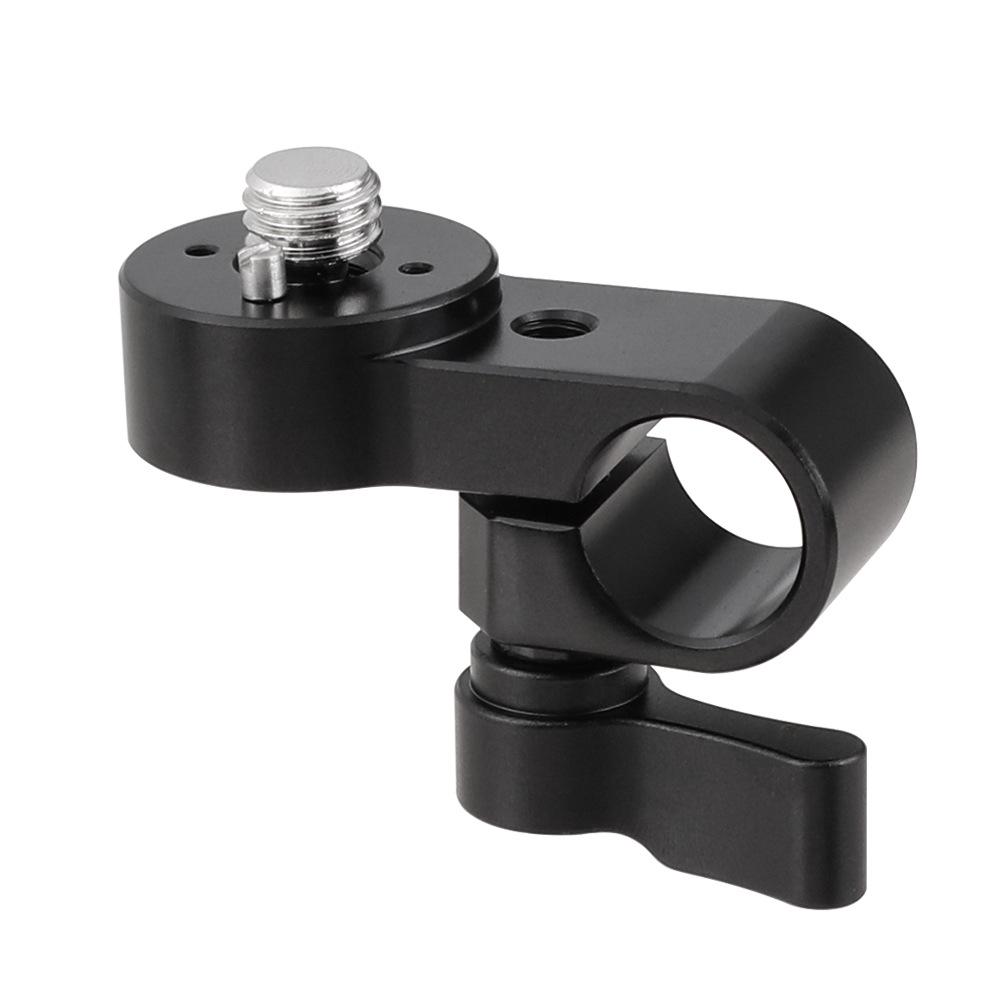 HDRIG 15mm Single Hole Rod Clamp Adapter with 3/8 Screw for Arri Locating Pin Photography Aluminum Rod Accessory 2280
