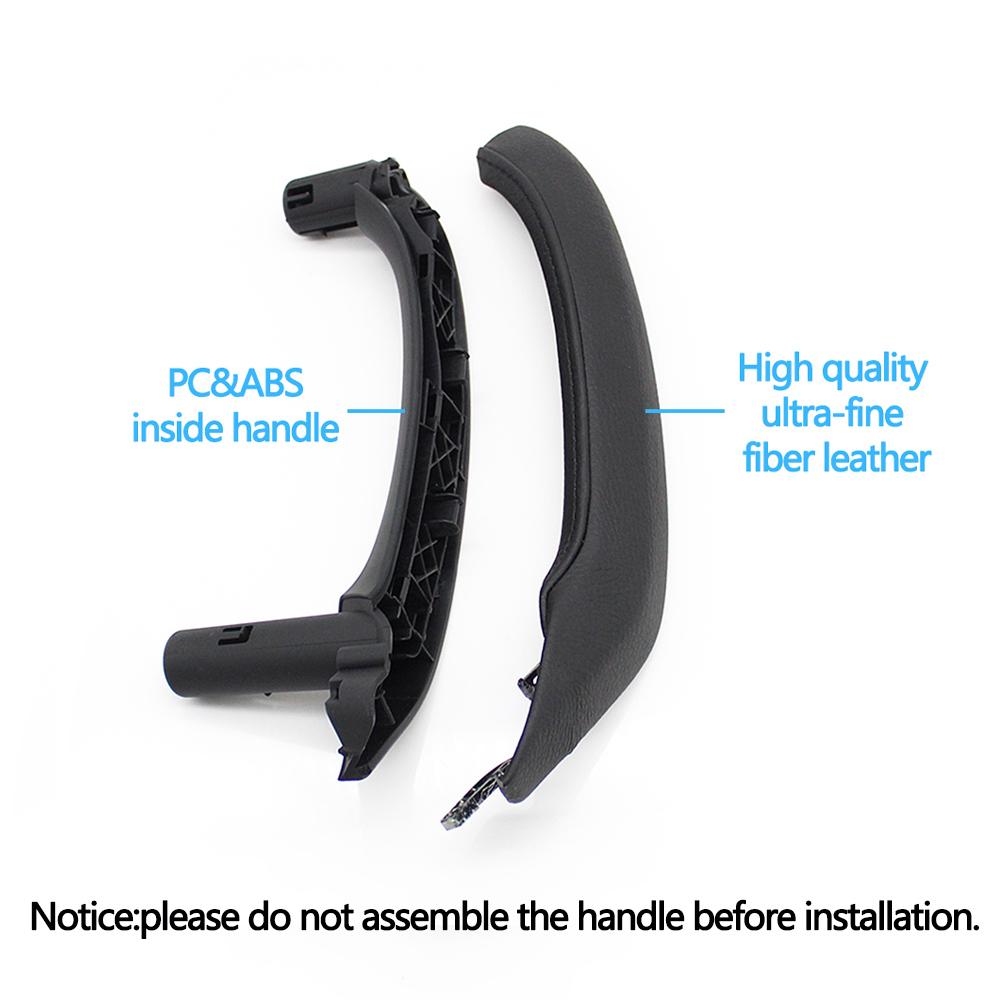 LHD RHD Interior Passenger Door Pull Handle Leather Cover With Inside Handle Assembly For BMW X3 X4 F25 F26
