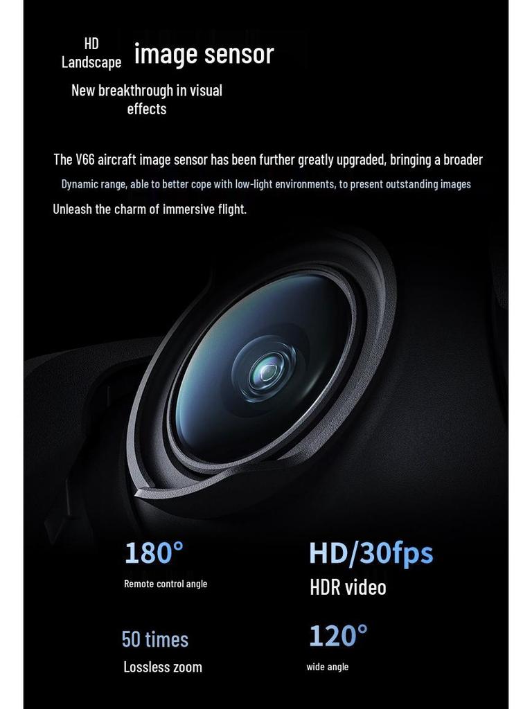 V66 Obstacle-Avoidance 4-Axis Remote Control Drone - Full Protection Toy Aircraft