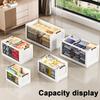 4 Tier Plastic Storage Containers with Doors & Wheels Collapsible Storage Bins Stackable Closet Organizers for Home Office Dorm