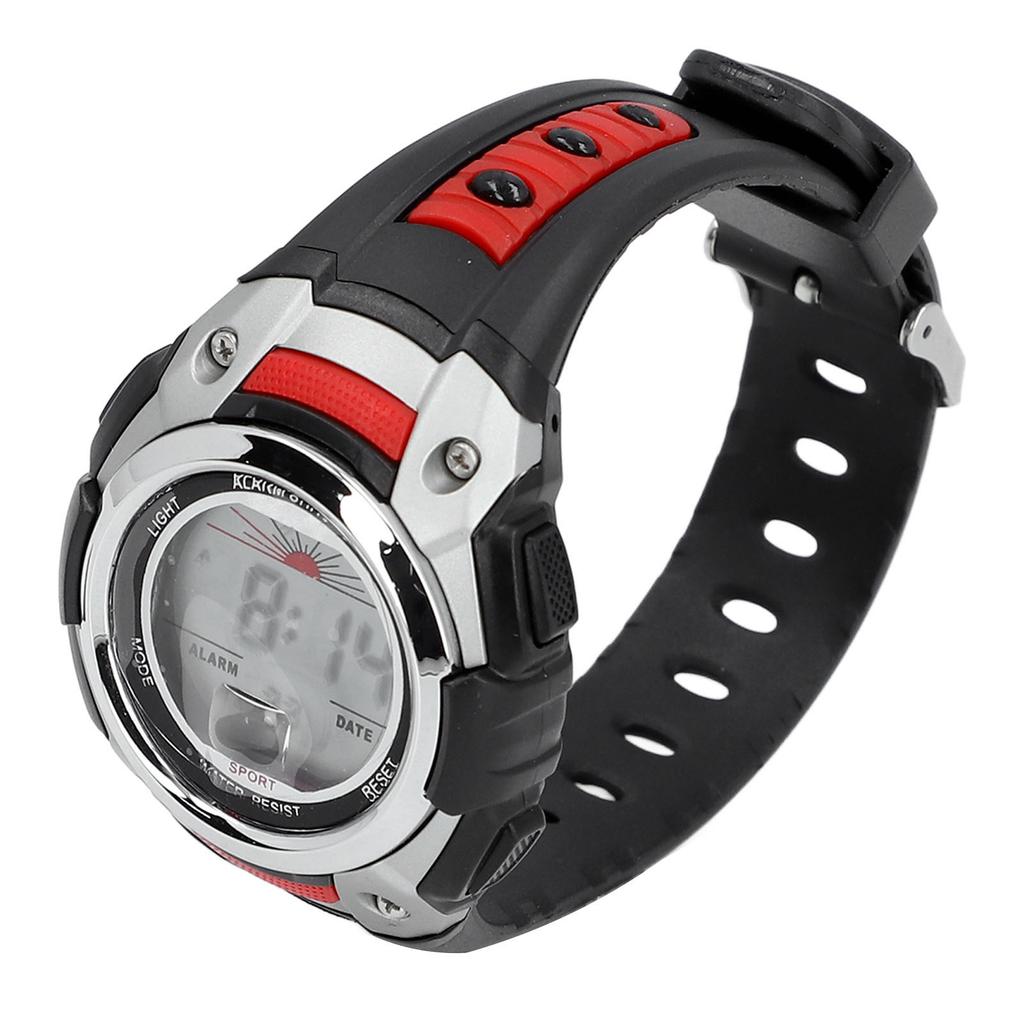 50m Waterproof Men Women Digital Watch LED Night Light Stopwatch Calendar Alarm 12Celsius24H Rubber Band Shockproof Watch