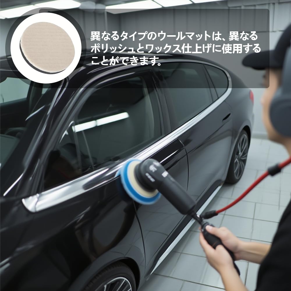 Polisher Buffing Set for Car Sponge Suitable for Multiple Polishing Velcro Lightweight and Professional Grade for Corner Grinders Wool Buffs 1 Pads,