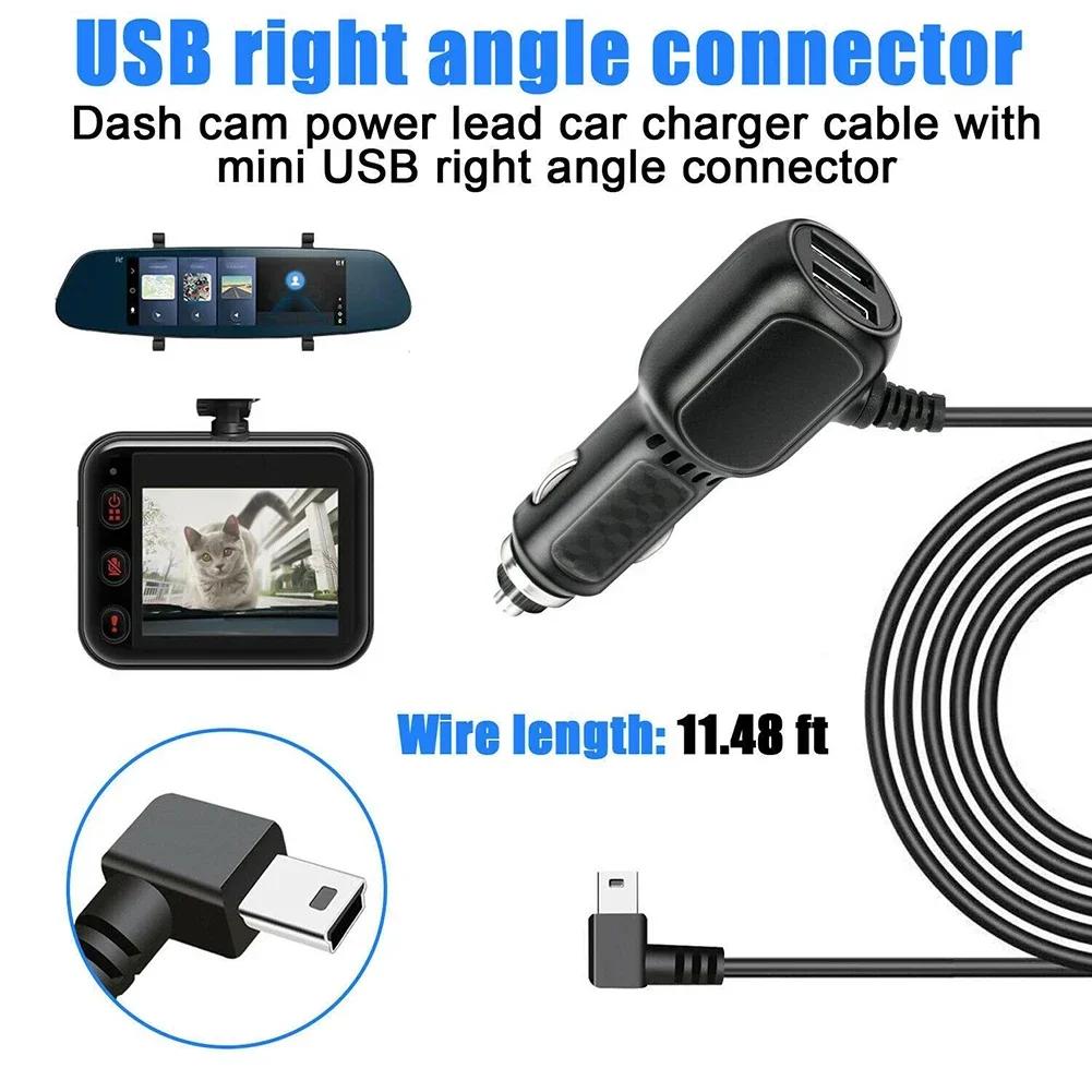 Brandneues Dashcam-Autoladegerät ABS Mini-USB Spannungsanzeige Breite Kompatibilität 5V Blaue LED-Leuchte Multifunktion
