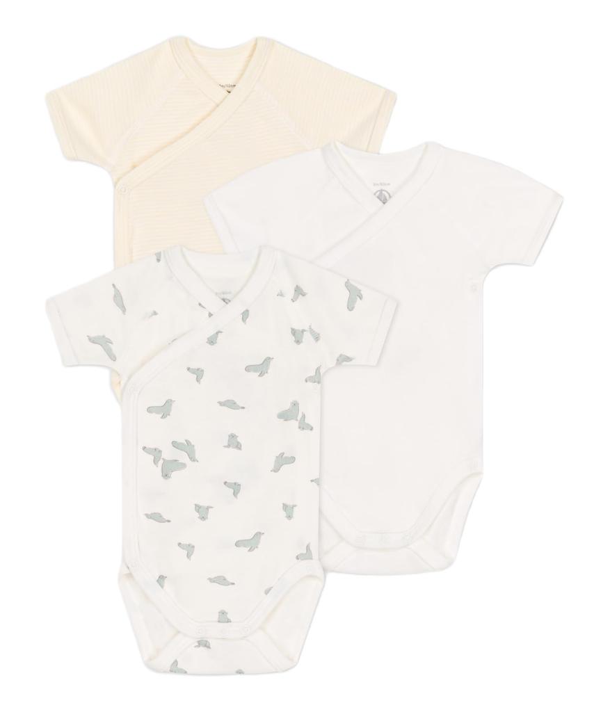 Short Sleeve Body Set A0CB9 Multicolor 1 6 Months 67cm [Petit Bateau] 3-Piece