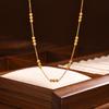Necklace for Gold Stainless Simple Ball Casual Birthday Gift [Deelfel] Women, Beads, Chain, Steel, Design, Accessory,