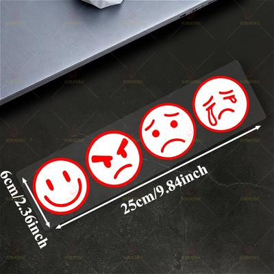 1pc Facial Expression Motorcycle Stickers for Motorcycle Tailbox Windshield Fuel Tank Car Window Scooters Waterproof Vinyl Decal