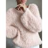 2026 Womens Oversized Round Neck Long Sleeve Knit Sweater In Pastel Colors Soft Casual Pullover