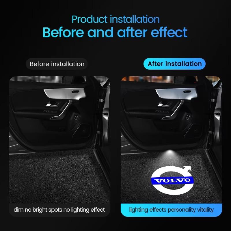 Volvo Car Specific Welcome Light High-Definition Projection Lamps For Volvo XC90 V90 V60 XC60 V40 EC40 EX40 S80 S60 S90 C40 XC40
