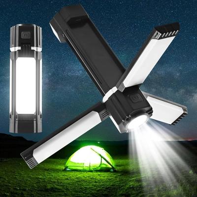 Oplaadbare Campinglantaarn Opvouwbaar Waterdicht Tentlicht Powerbank Draagbare LED Zaklamp voor Wandelen Vissen Schijnwerper