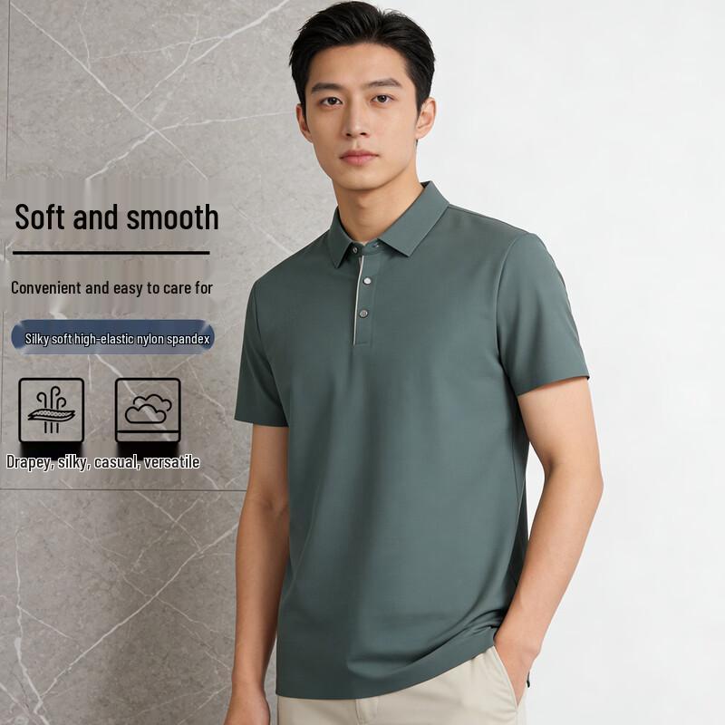 

SNOWFLYING Men s Short Sleeve Solid Polo Shirt 3XL