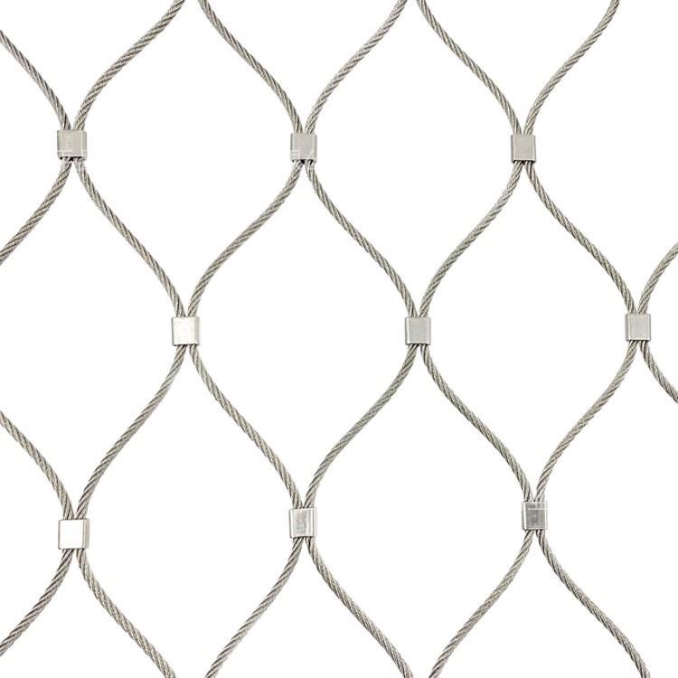 Stainless Steel 316 High-Altitude Safety Rope Net with Green Weave and Buckle