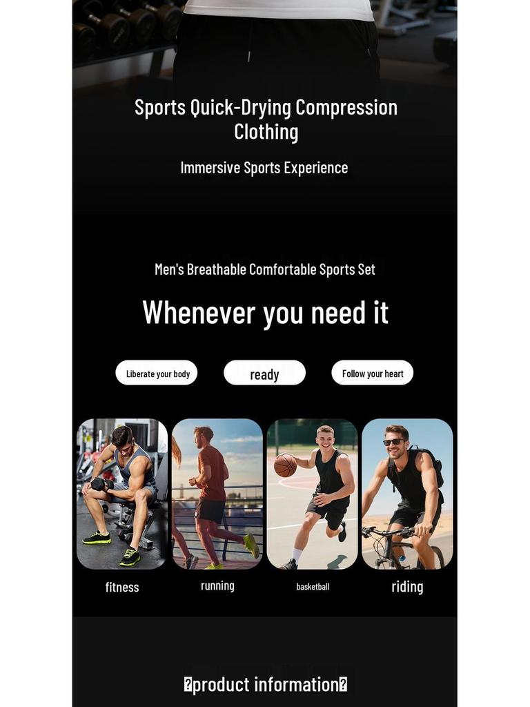 Men's Quick-Dry Short Sleeve Sports T-Shirt - Breathable, Sweat-Wicking, Elastic, Tight Fit for Running, Basketball, and Training