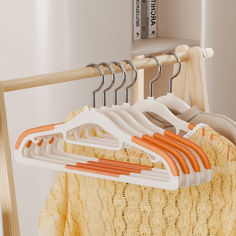 10pcs Hangers for Clothes Metal Non-slip Hanger Anti-slip Clothes Coat Racks Adult Hanger Space-saving Wardrobe Organization