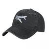 Beechcraft King Air C Aviation Majesty Baseball Caps Snapback Washed Denim Hats Casquette Streetwear Baseball Cowboy Hat