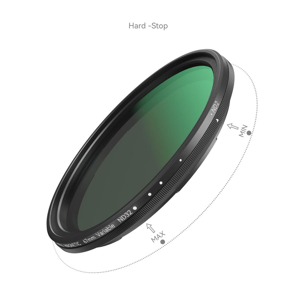 SmallRig 67mm Magnetic Variable ND Filter VND Filters with Filter Threaded Filter Rings for No HD Optical Glass VND Filter Kit 4725 Kit, ND2-ND32 (1-5