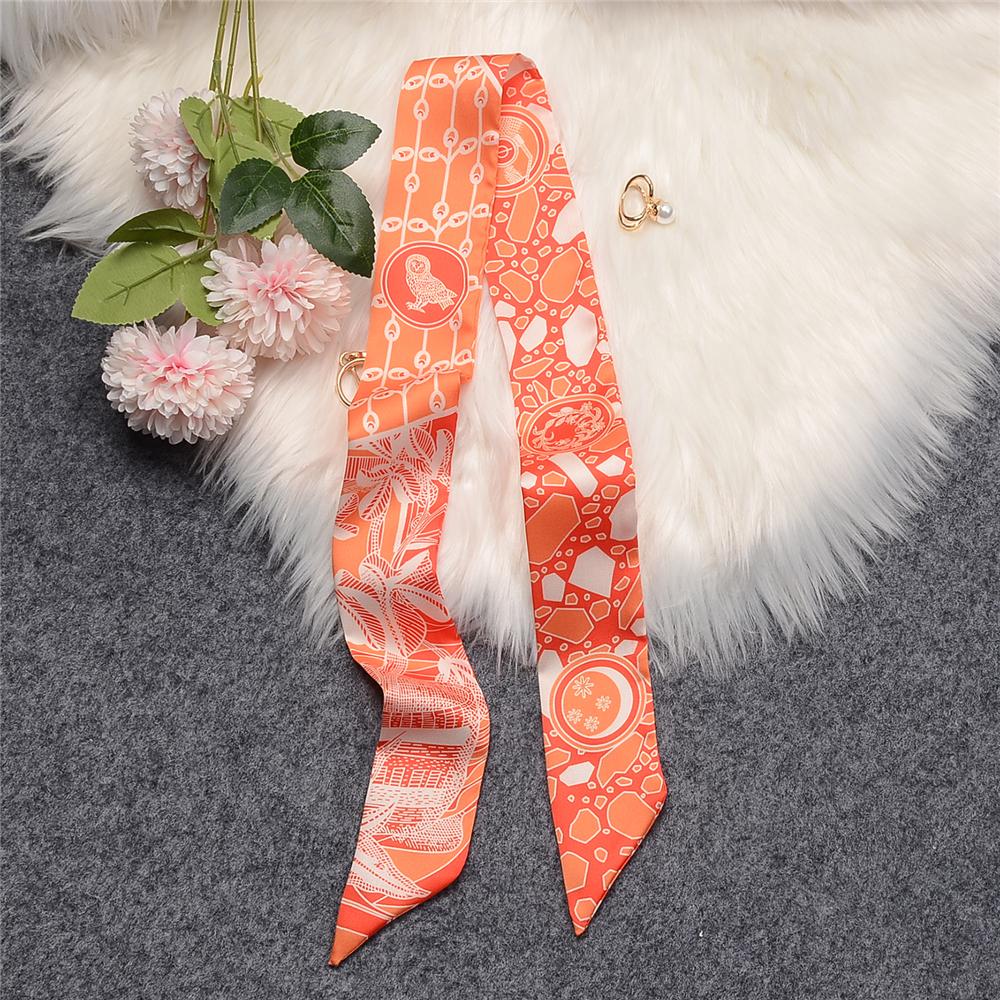 Luxury Horse Cloak Brand Scarf Fashion Design 100% Silk Scarf Women Headwear Skinny Bag Hair Scarves Neckerchief