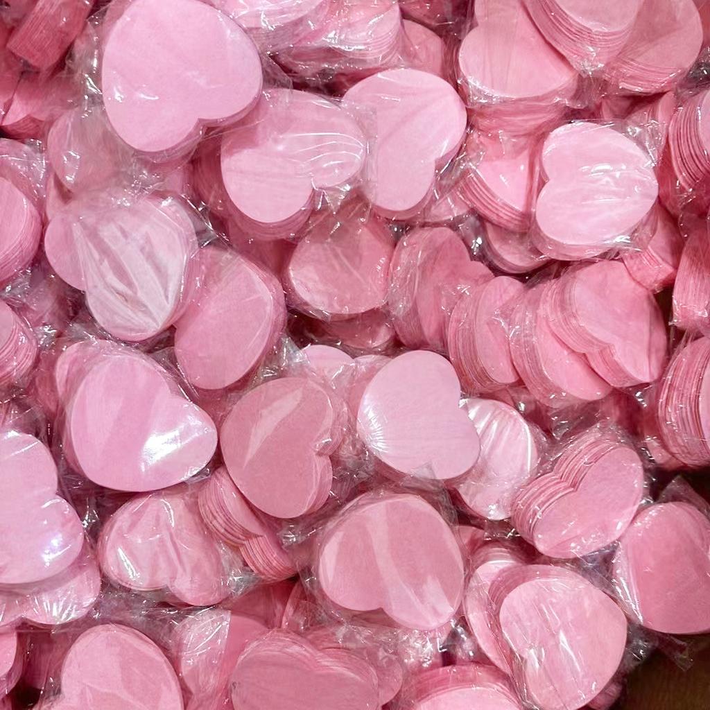 Biodegradable Compressed Heart Shape Facial Cleansing Puff | Wood Pulp Sponge | Absorbent & Reusable Washable Makeup Remover Pads