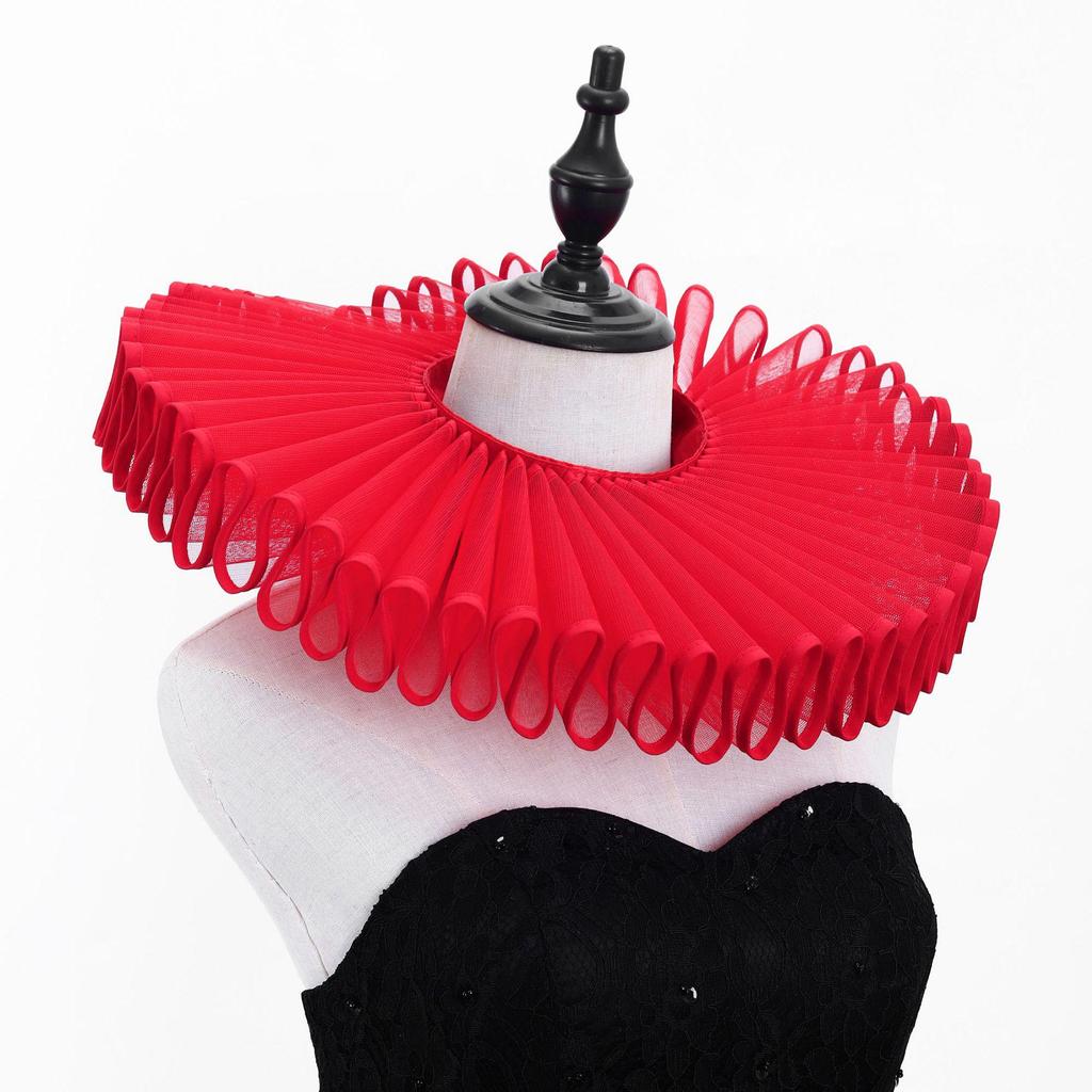 Aristocratic Literary Fake Ruff Collar - Colorful Retro Exaggerated Portrait Prop