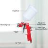 Mini Spray Machine Air Paint Sprayer Kit with 1.4mm Nozzle and 600ml Fluid Cup for Walls Automotive