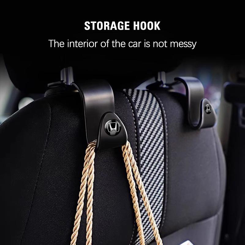 Car Headrest Hooks Hanger Seat Back Organizer Holder Clips For Honda Civic Accord Fit Jazz Pilot CRV Odyssey Passport City HRV IQ1