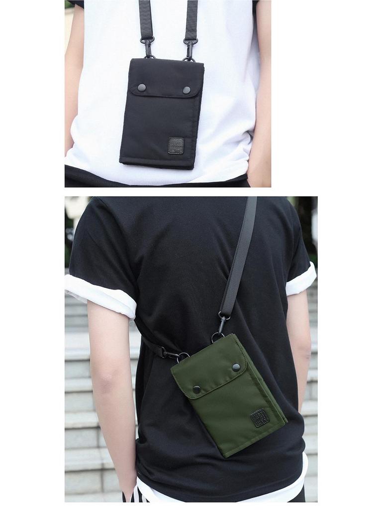 Weiqiang Waterproof Travel Document & Passport Holder, Neck-Hanging Nylon Pouch for Coins/Phone