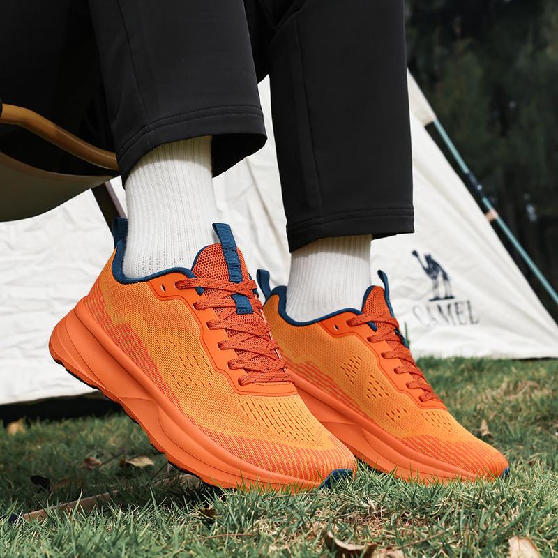 TUINANLE Barefoot Shoes Men Wide Toe Box Textiles Lined Ankle Sneakers Artificial Breathable Lace Up Running Shoes