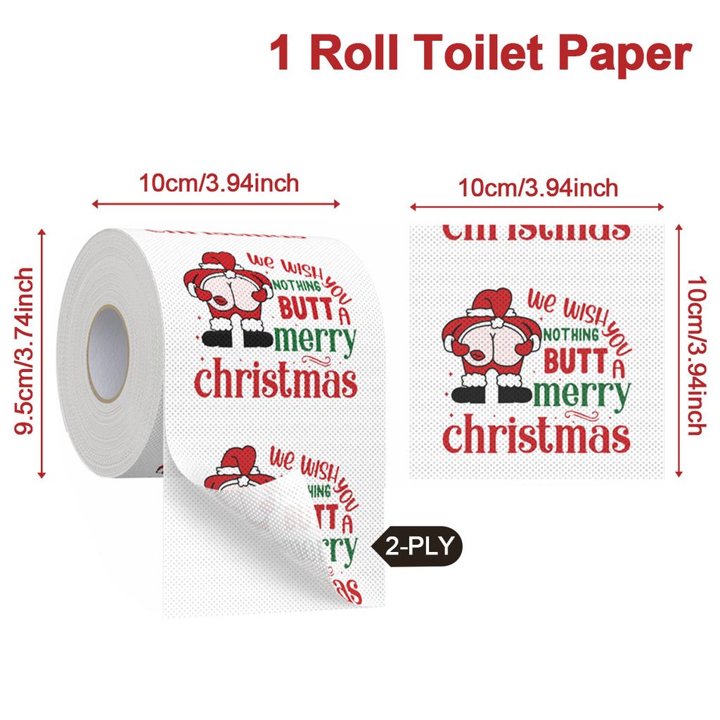 Weihnachts-Toilettenpapier Frohes 2026 Neues Jahr Weihnachtszubehör Weihnachts-Taschentuchrolle Serviette Küchenwerkzeug Heimdekoration Neues Jahr