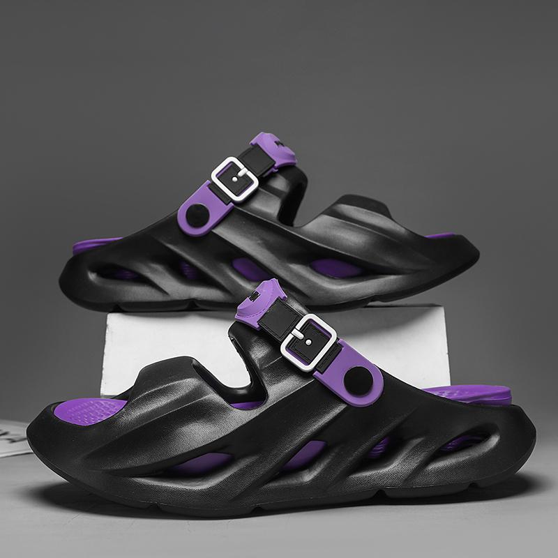 

Fashion 2025 New Men Slippers Summer Slides Dual-purpose Sandals EVA Soft-sole Upsteam Shoes Unisex Indoor Outdoor Walking Beach Shoes 44-45