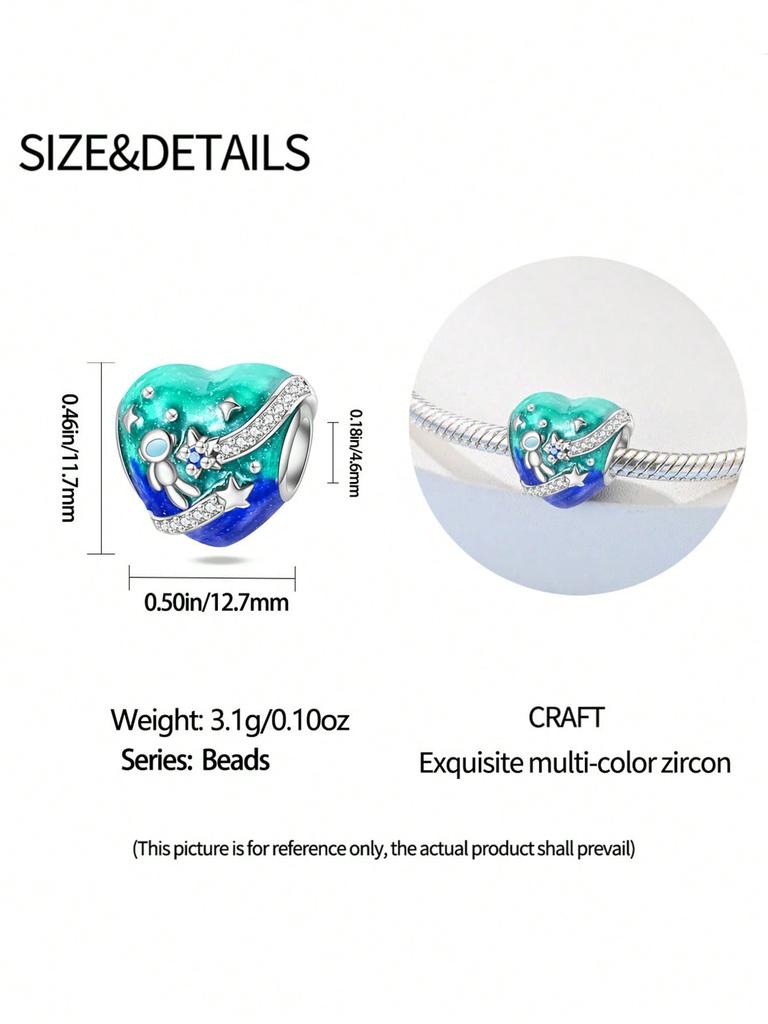 Charms Plata Starry Sky Beads Charm Copper Plated Fit Charms Copperoriginal Bracelet For Jewelry Making Diy Charm