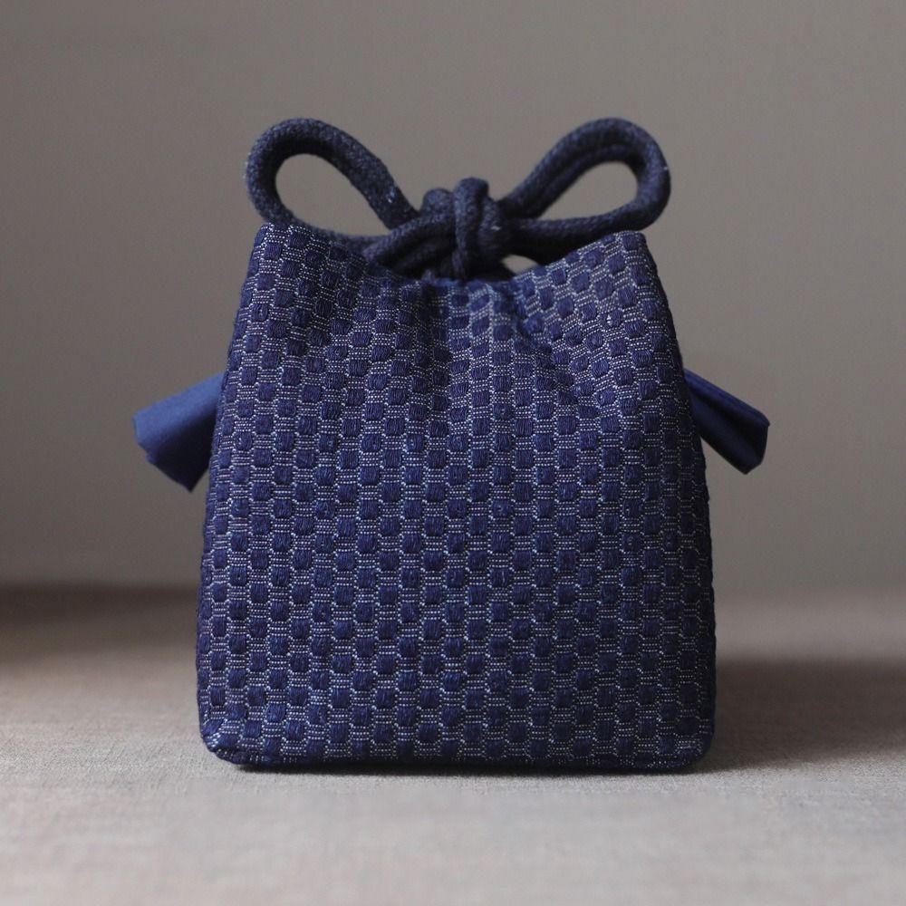 

Dustproof Teacup Drawstring Cloth Pouch Breakage-proof Drawstring Embroidered Pouch Outdoor 7.5*7.5*7.5cm-Style D