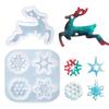 Silicone Moulds Jewellery Casting Supplies Snowflake Deer Earring Pendant Molds