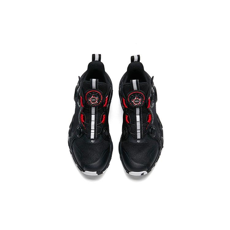 Anta Kids Irregular Non-Slip Shock Absorbing Wear-Resistant Mid-Top Basketball Shoes Kids basketball shoes Black 312221102-6